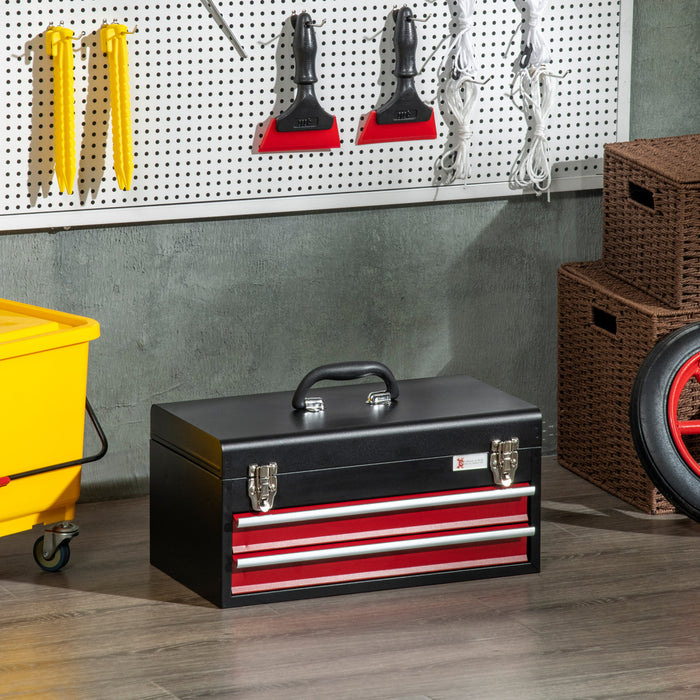 Durhand Boite A Outils En Metal, Coffre A Outils Portable Avec Tiroirs