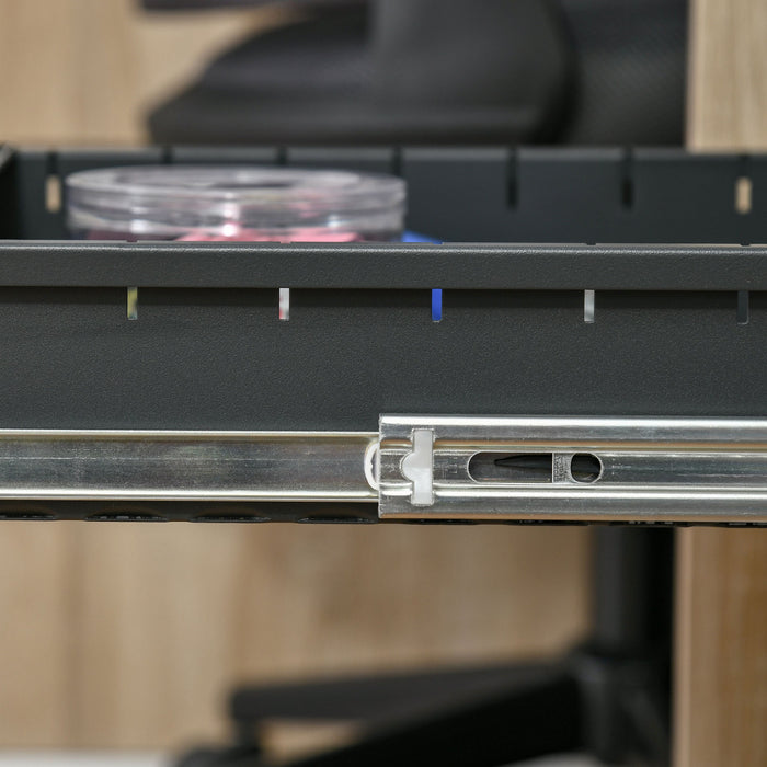 Vinsetto Classeur A 2 Tiroirs, Verrouillable Sur Roues Pour Le Bureau
