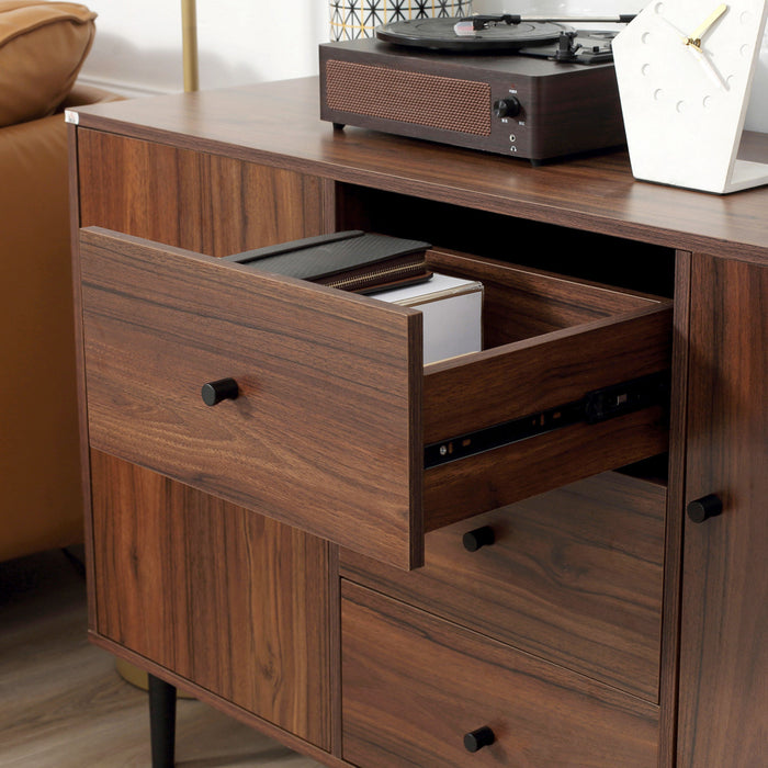HOMCOM Buffet de Cuisine avec 2 Armoires 3 Tiroirs Table Buffet