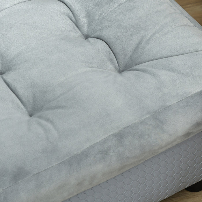 Canape Chien Chat Sur Pied Avec Coffre De Rangement Style Moderne Coussin D'assise Amovible Grand Confort 76 X 45 X 41,5 Cm Bleu