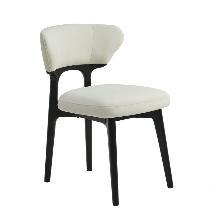 Susie Chaises De Salle A Manger En Bois, Lot De 2, Chaises Laterales Tapisees En Tissu Avec Pieds En Bois, Beige