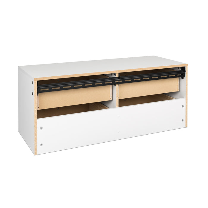 Commode flottante à 4 tiroirs - blanche