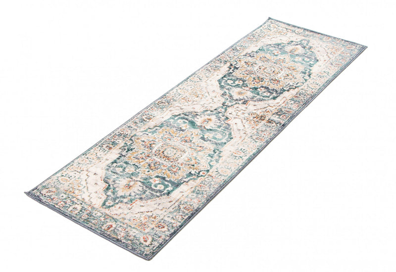 Carpette Legacy bleu sarcelle - 2 pi 8 po x 8 pi 2 po