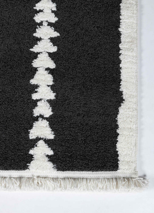 Tapis Contemporain Zelda 5'3\" x 7'2\" en Noir