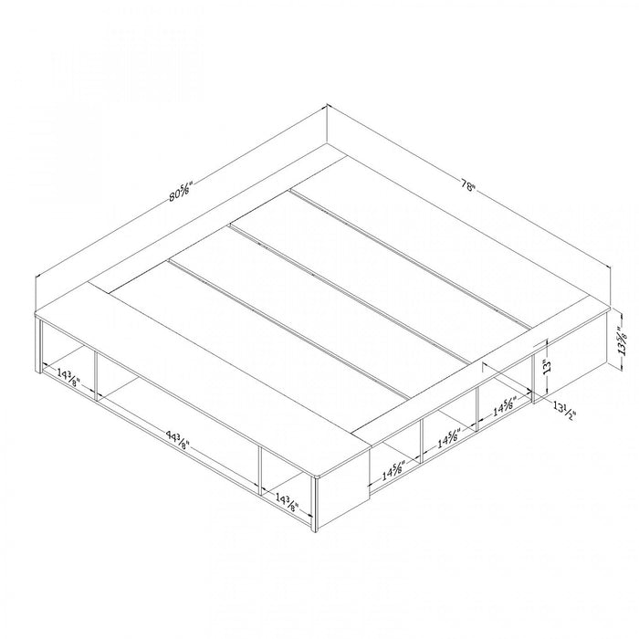Flexible Lit Plateforme Avec Paniers - Chene Noir