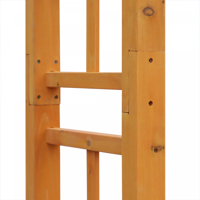 Outsunny Arbre De Jardin En Bois De 85\", Treillis D'arche De Jardin Exterieur, Orange