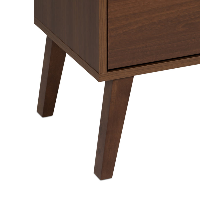 Commode verticale haute Milo à 4 tiroirs - cerisier