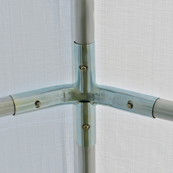Outsunny 20 'x 10' Tente De Voiture Robuste Pour Abri De Voiture En Plein Air Tente De Fete Avec Paroi Laterale Resistante A L'eau Porte A Glissiere Fenetres Blanc