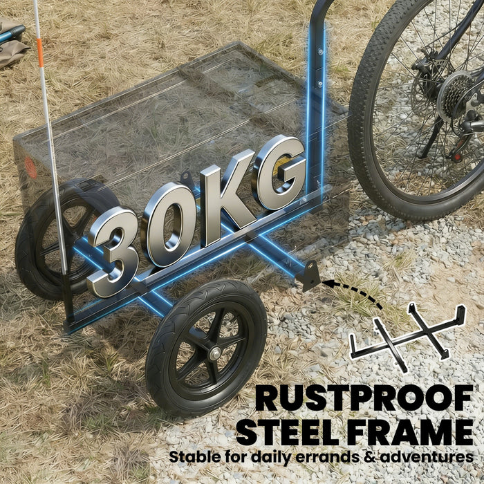 Remorque a velo Soozier, remorque de transport de 64,3 L avec boite pliable