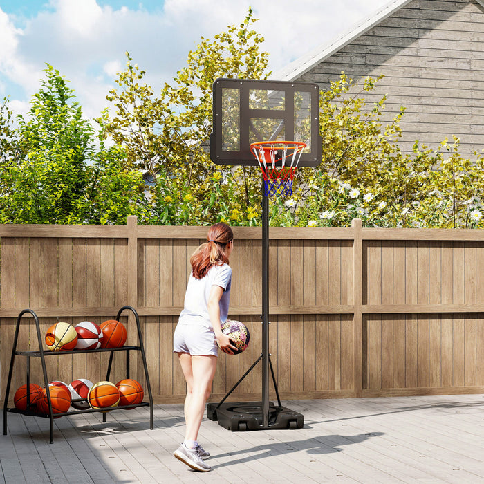 Soozier Panier de basket-ball de 4,6 a 10pi avec roues et panneau de 43po