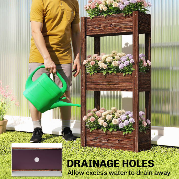 Outsunny Carre Potager Sureleve avec Coins Renforces