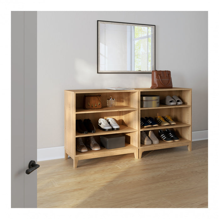Modulr Bibliotheque A 2 Tablettes Reglables – Chene Naturel
