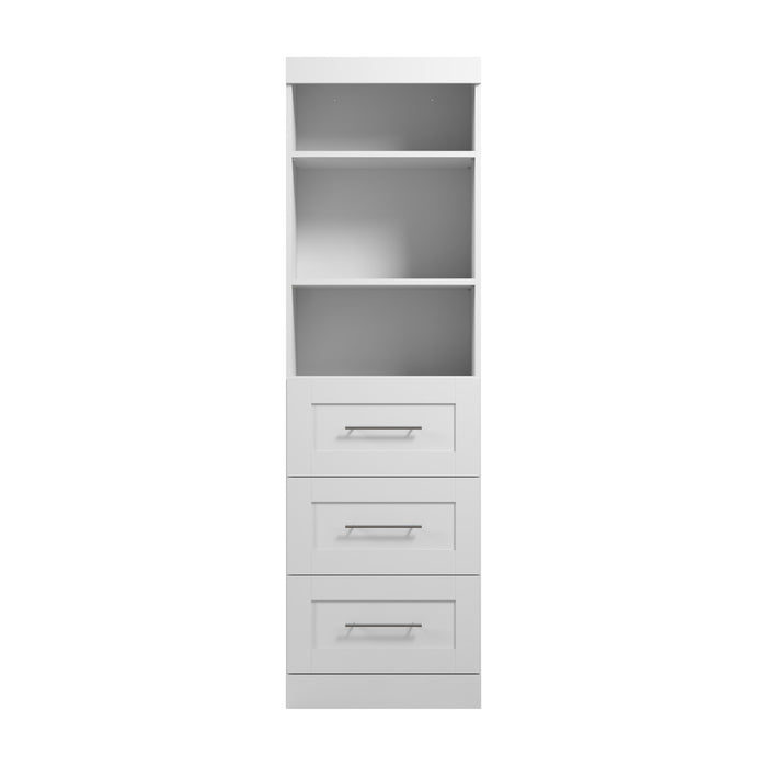 Organisateur de garde-robe Pur de Bestar de 25 po (L) avec tiroirs - blanc