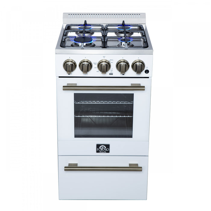 Cuisiniere a gaz autonome Forno Lamazze de 20 po, blanc,-FFSGS6265-20WHT