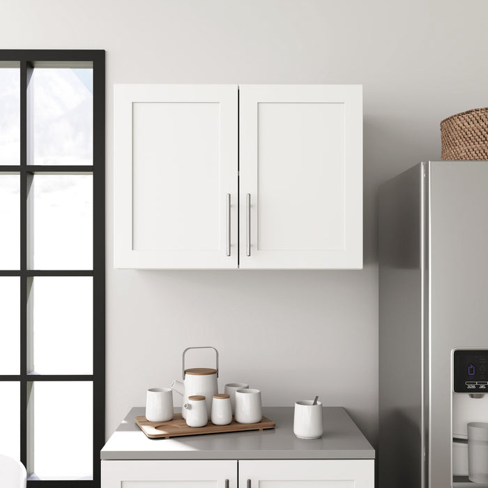 Armoire de rangement murale empilable Elite de Prepac de 32 po - blanche