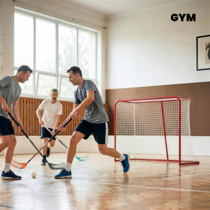 Soozier Mini But de Hockey 160 x 115 cm, Filet Facile a Installer avec Cadre en Metal