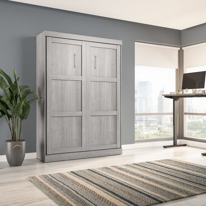 Lit double escamotable Pur de Bestar de 59 po (L) - gris platine