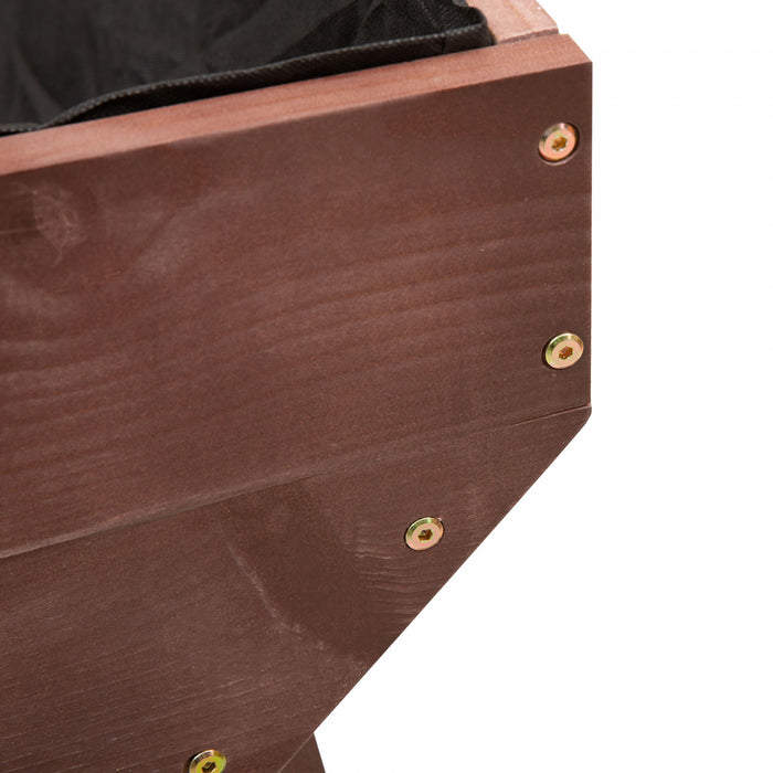 Outsunny Jardiniere Sur Pieds Potager Sureleve Tissu Non-tisse Inclus Bois Massif Sapin Rouge Fonce