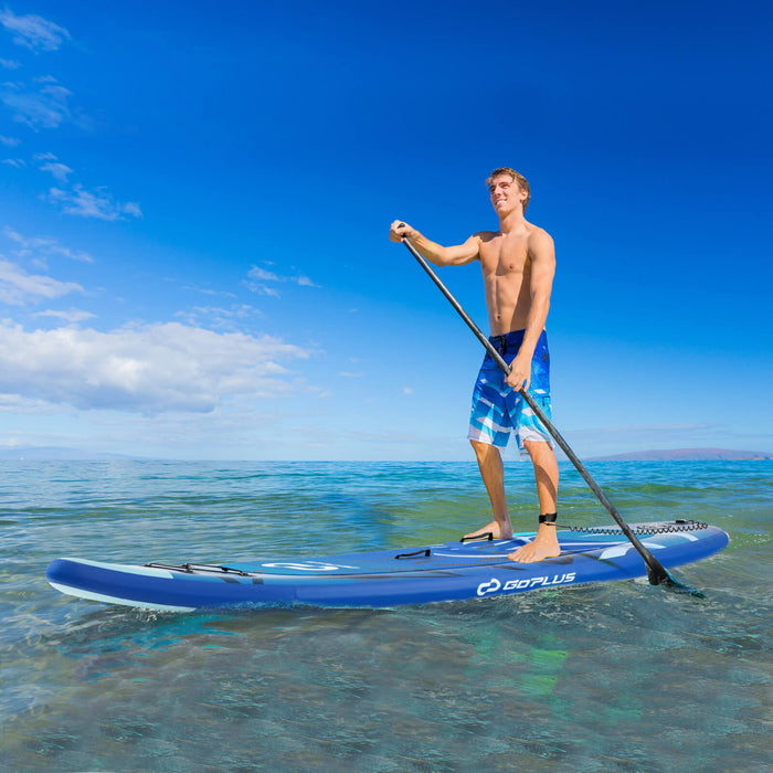 Petite Planche Gonflable De Sup Goplus, Planche De Pagaie Portable Avec Des Anneaux 5d