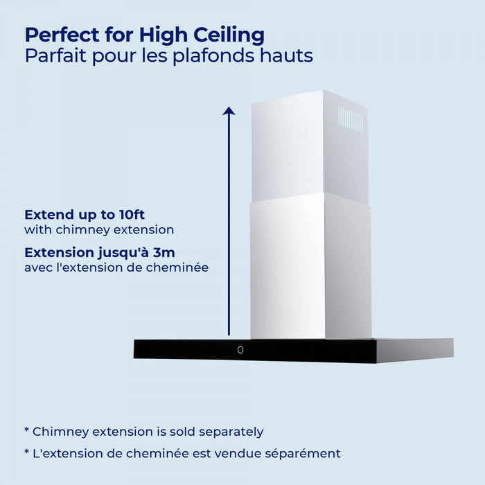  Chef 36-in Convertible Stainless Steel Wall-Mounted Range Hood