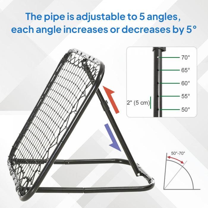 Soozier Filet de rebond reglable a angle pour football, baseball