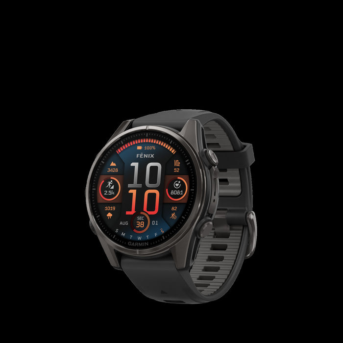  Carbon Gray Dlc Titanium With Black/pebble Gray Silicone Band