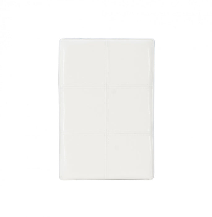 Tabouret bar Claridge en tissu et sans dossier - blanc