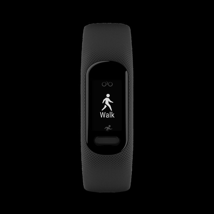 Garmin Vivosmart® 5 Montre Gps Intelligente - Suivi De Fitness Avec Boitier Noir Et Bracelet En Silicone Noir Large