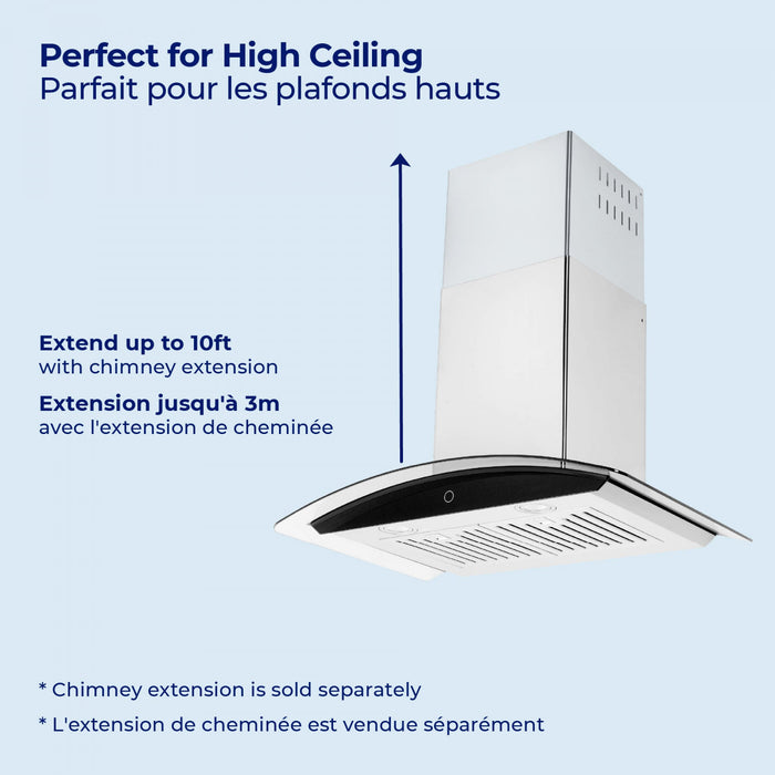  Chef 36-in Convertible Stainless Steel Wall-Mounted Range Hood