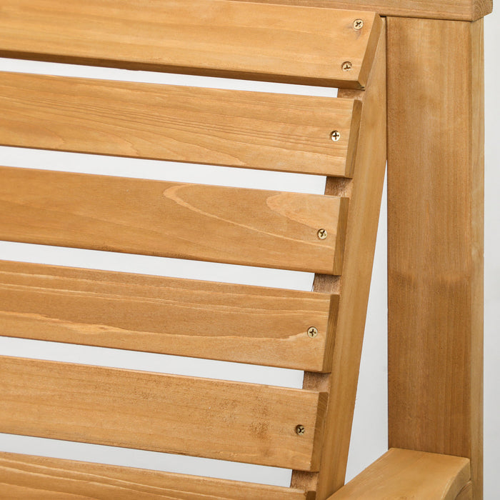 Outsunny 3pcs Outdoor Bench Set For Garden, Backyard, Balcony, Light Brown (banc D'exterieur 3 Pieces Pour Le Jardin, L'arriere-cour, Le Balcon)