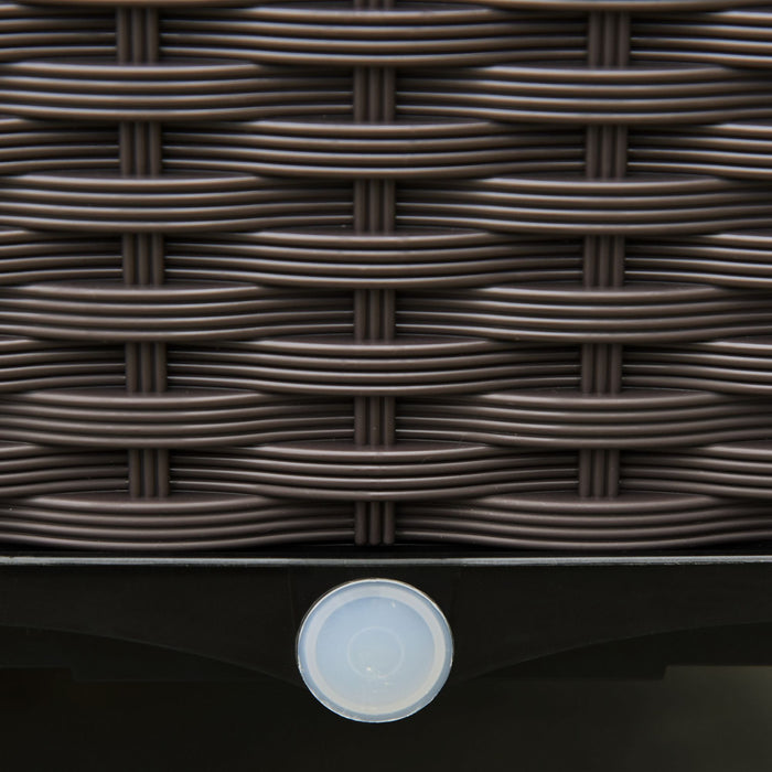 Outsunny Jardiniere Sureleve De 6 Pieces En Pp Sureleve Pour Plantes A Fleurs, Boite De Culture D'herbes Vegetales Empilable