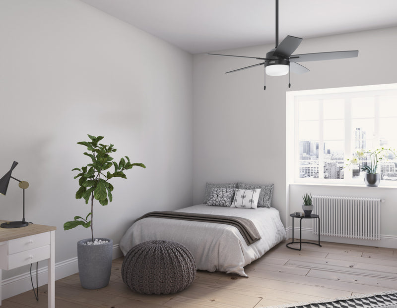 Ventilateur de plafond Anisten avec luminaire - Noir