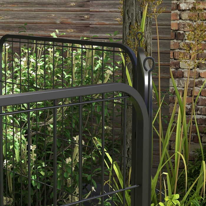 Pawhut Heavy Duty Dog Pet Puppy Metal Play Pen Lapin Pig Hutch Run Enclos Pliable Noir 31 \"x 39.25\"