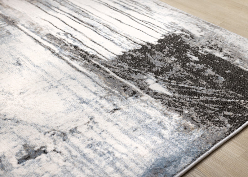 Tapis Hadley au design decolore bleu gris taupe, 7'10\" x 10'6\"