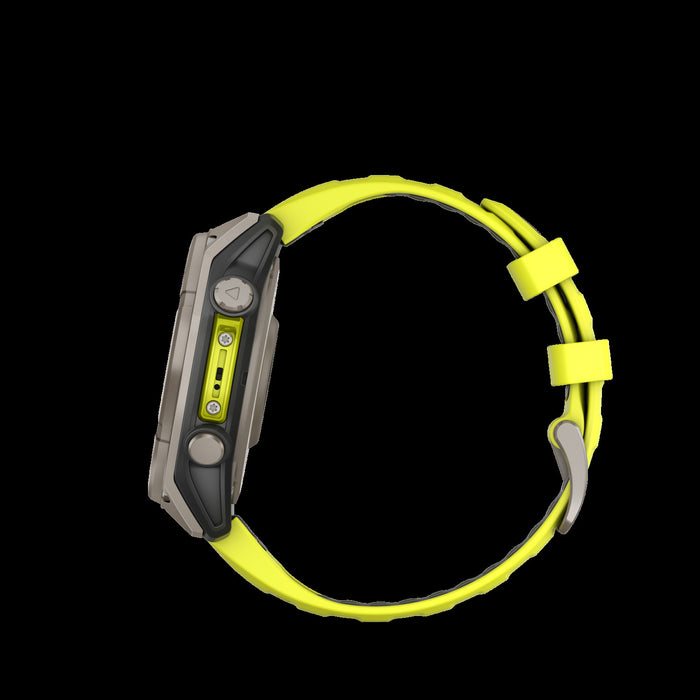  Titanium With Amp Yellow/graphite Silicone Band