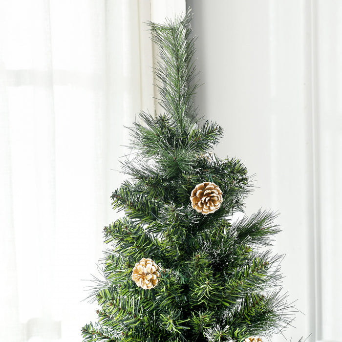 Homcom Sapin De Noel Artificiel De 6 Pi Avec Neige, Ouverture Automatique