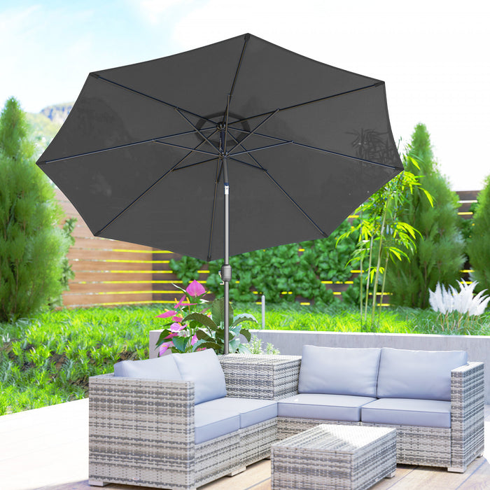 Outsunny Parasol Gris