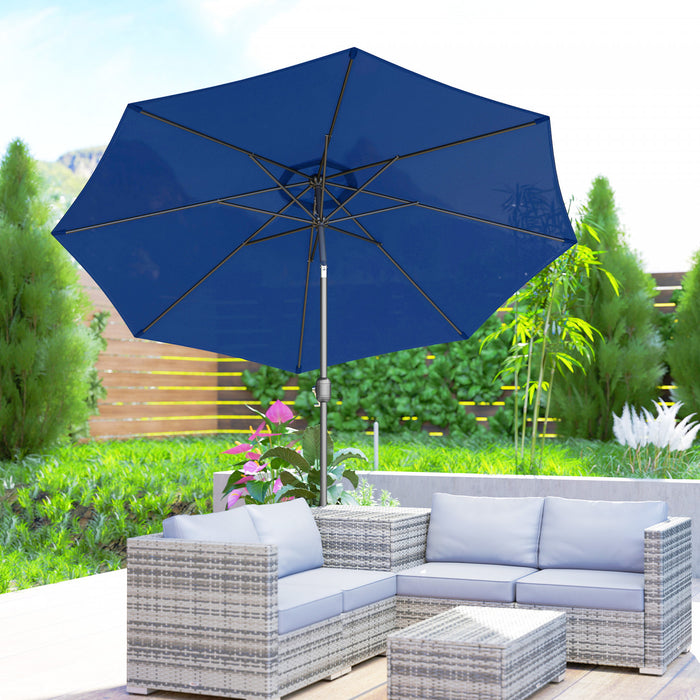 Outsunny Parasol, Bleu