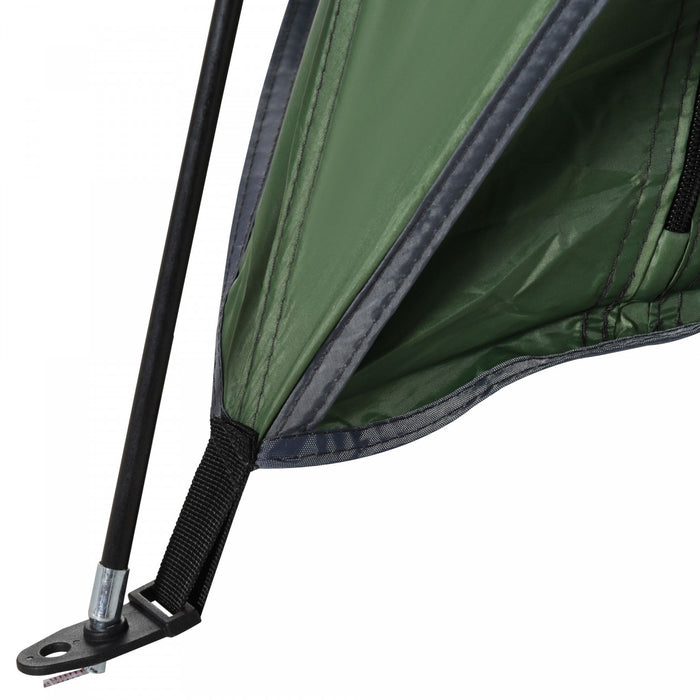Tente De Plage Abri De Plage Pliable Dim. 2,30l X 1,40l X 1,27h M Fenetre Sac Transport Inclu Polyester Vert