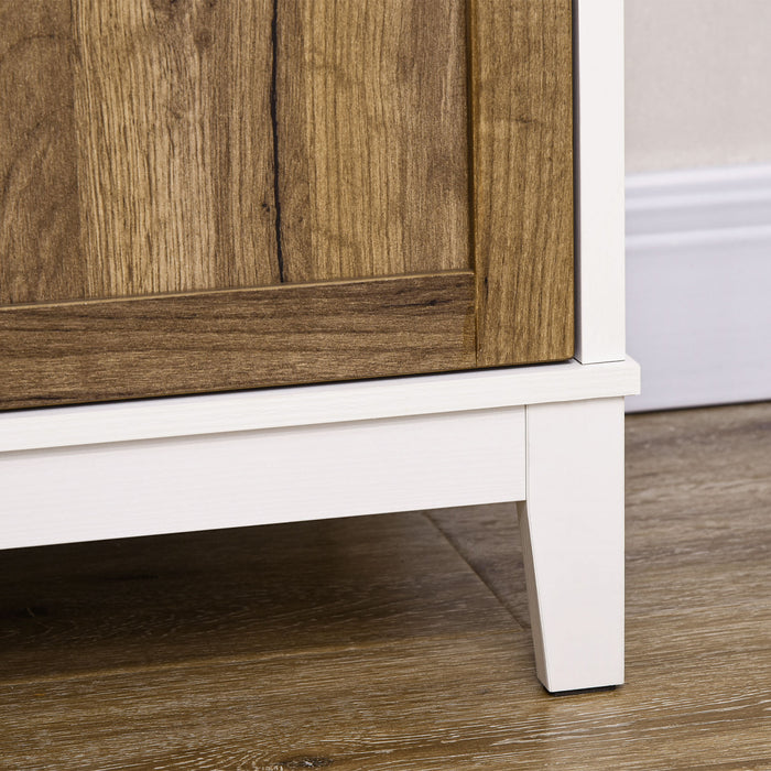 HOMCOM Meuble de Rangement, Buffet Armoire a Double Portes, Gris Fonce