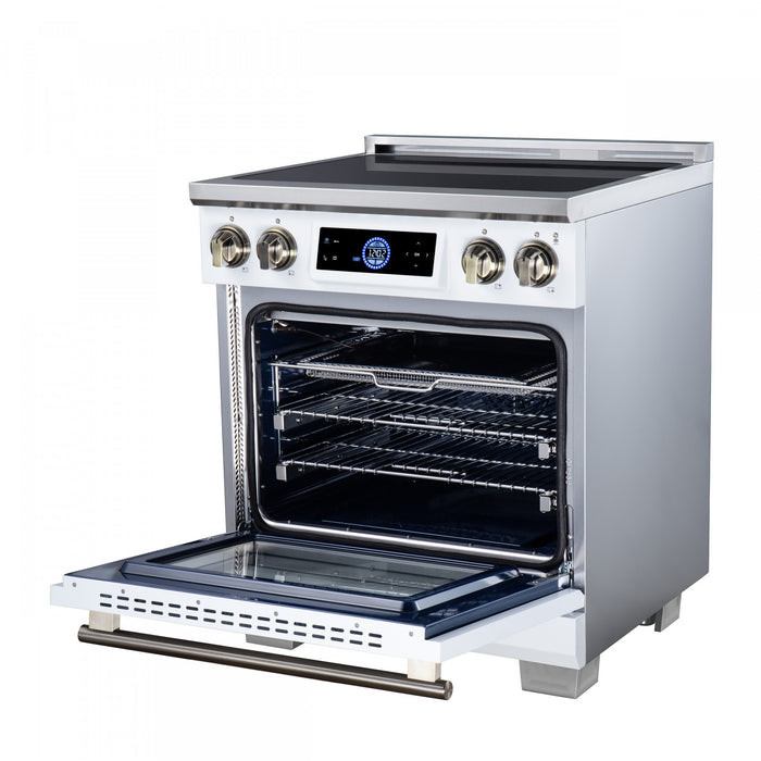 Cuisiniere a induction Forno Maximus 30 pouces, blanc, 4,32 pi³ - FFSIN0968-30WHT