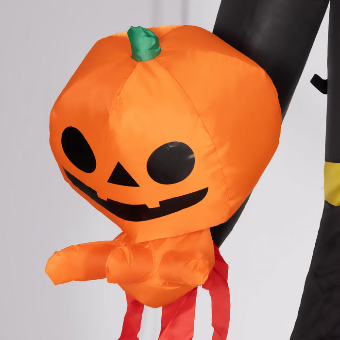 Outsunny Gonflable Faucheuse Tete De Citrouille D'halloween Led De 10 Pi