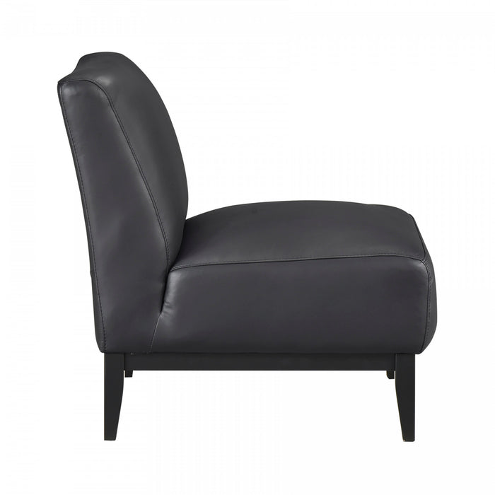 Fauteuil D'appoint Murdock En Cuir Noir
