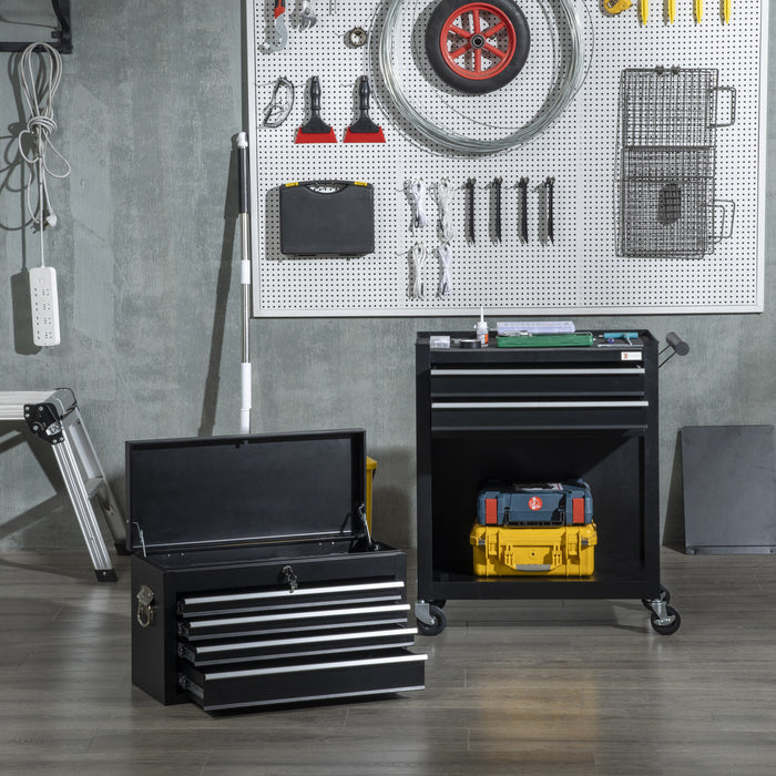 Durhand Organisateur D'outils Roulant Verrouillable A 6 Tiroirs