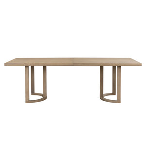Table Manger Ethan Avec Piètement En U, En Bois Massif Et MDF, 95 Po - Couleur Naturelle