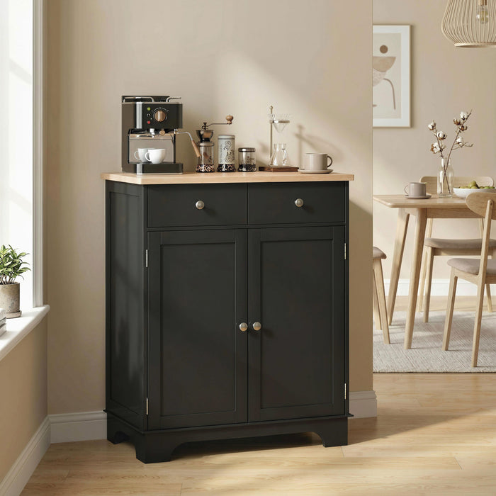 HOMCOM Meuble de Rangement de Cuisine, Buffet avec Plateau en Bois