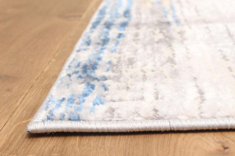 Tapis Contemporain/Moderne Quinn 5'0\" x 8'0\" en Bleu