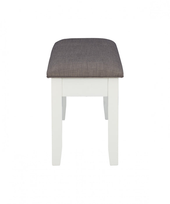 Banc de salle à manger Jane en tissu avec rangement - taupe