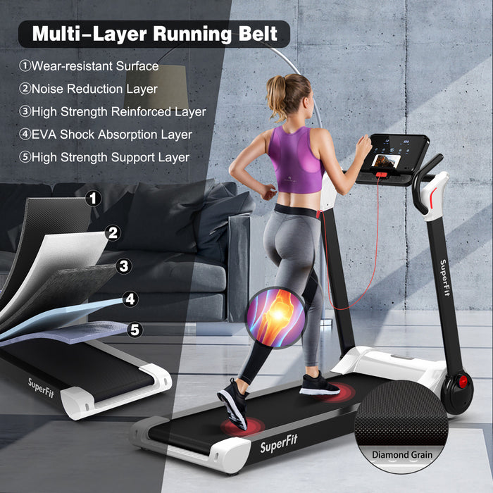 Tapis De Course Pliable 2,25cv Superfit Avec Haut-parleur Bluetooth