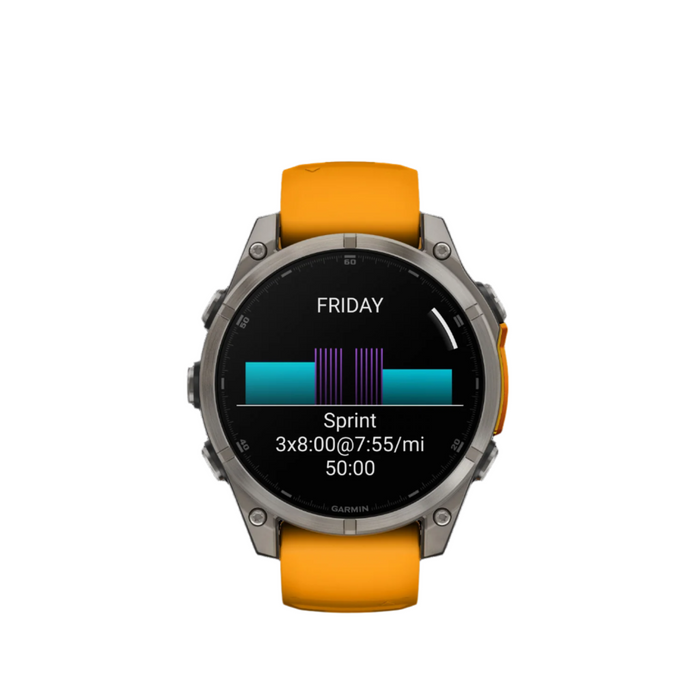  Titanium With Spark Orange/graphite Silicone Band